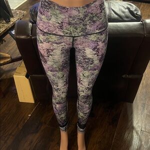 lululemon athletica Purple and Black Leggings